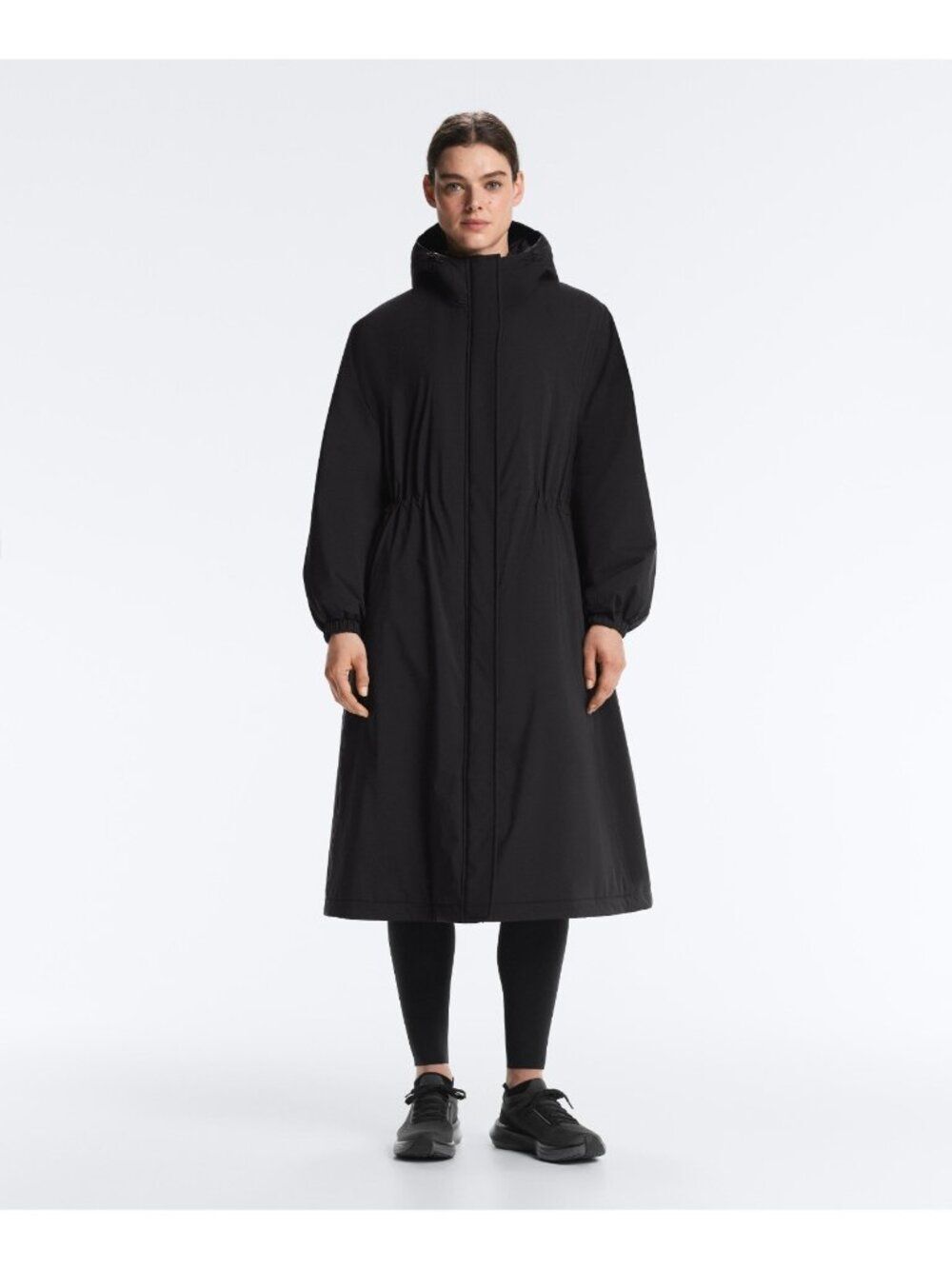 Oysho Womens Long Jacket Small Padded Black Waterproof Windproof 1756/836 NWT